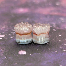 Load image into Gallery viewer, 00g (10mm) Pink Amethyst druzy plugs
