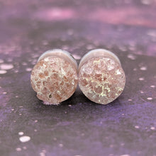 Load image into Gallery viewer, 00g (10mm) Pink Amethyst druzy plugs
