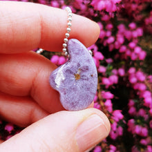 Load image into Gallery viewer, Lepidolite wing pendant

