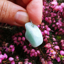 Load image into Gallery viewer, Aquamarine wing pendant 1
