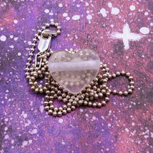 Ladda upp bild till gallerivisning, Rose Quartz heart pendant - transparent
