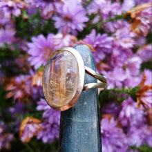 Load image into Gallery viewer, Rutilated Quartz from Brazil ring size 8
