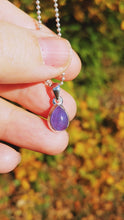 Load and play video in Gallery viewer, Tiny Tanzanite teardrop silver pendant
