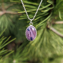 Load image into Gallery viewer, Sugilite &amp; Richterite in 925 silver pendant
