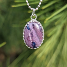 Load image into Gallery viewer, Sugilite &amp; Richterite in 925 silver pendant

