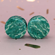 Load image into Gallery viewer, 21mm Amazonite plugs
