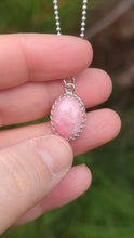Load and play video in Gallery viewer, Rhodochrosite in 925 silver pendant

