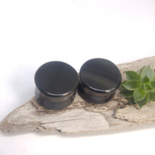 Load image into Gallery viewer, 3/4&quot; Rainbow Obsidian ear plugs
