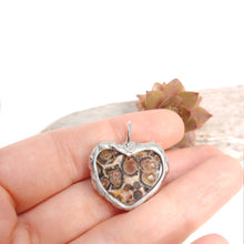 Load image into Gallery viewer, Leopardskin Jasper heart necklace
