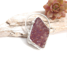 Load image into Gallery viewer, Amethyst druzy necklace

